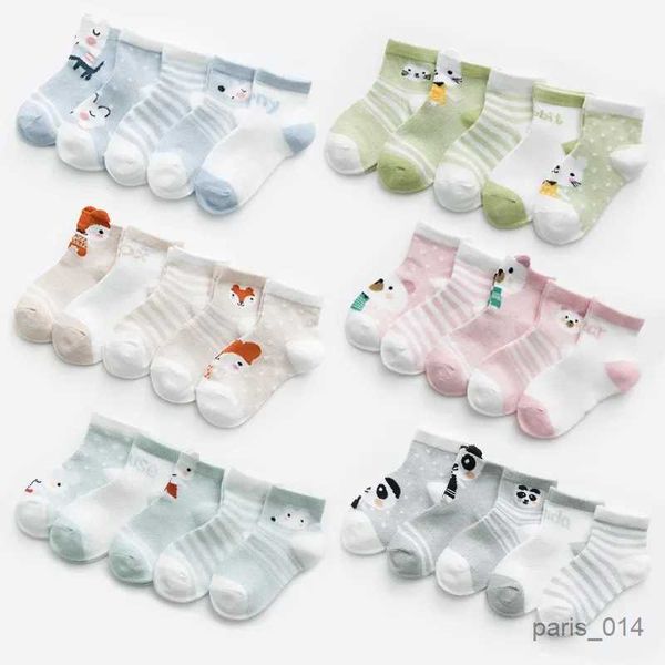 Chaussettes pour enfants 5 paires / lot 2-9y chaussettes pour enfants en mesh fine bébé pour filles coton nouveau-né pour tout-petit accessoires accessoires pour bébé fille