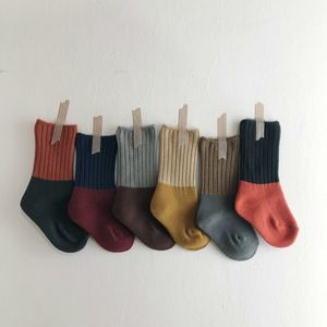 Chaussettes enfants 6 paires lot 1 à 9 ans automne hiver épais bébé coton garçons filles nourrissons borns chaussette 221203