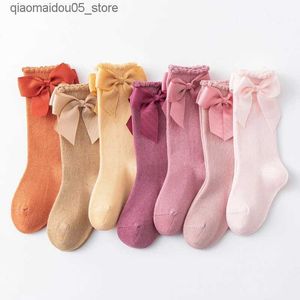Calcetines para niños Accesorios para bebés Nuevas calcetines de niña primavera/mariposa de verano Princesa Madre Madre Calcetines Al por mayor calcetines de algodón de algodón Corea Q240413