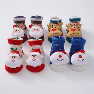 Calcetines para niños Bebé Navidad Dibujos animados Infantil Algodón cálido Corto Nacido Antideslizante Socken Niño Niñas Niños Ropa Accesorios 231030