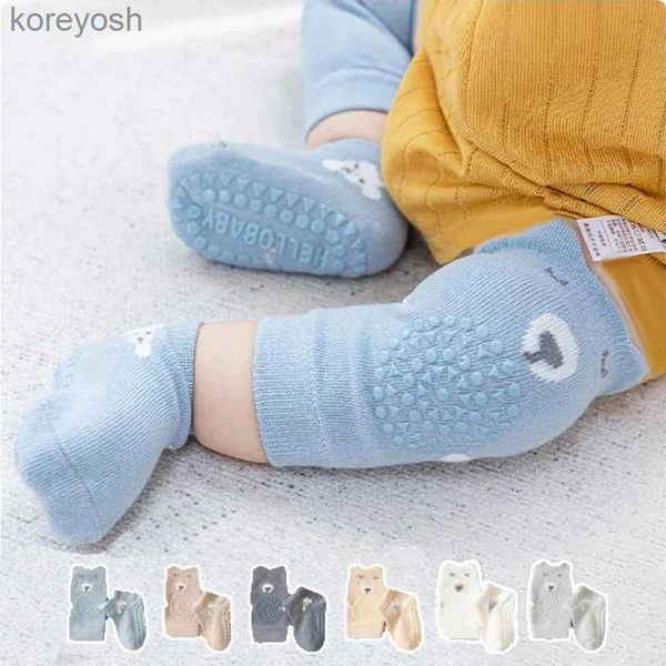 Calcetines para niños, rodilleras para bebés + 2 uds., conjunto de rótula antideslizante de dibujos animados, Protector de rodilla para suelo de seguridad para niños, BoyL231114