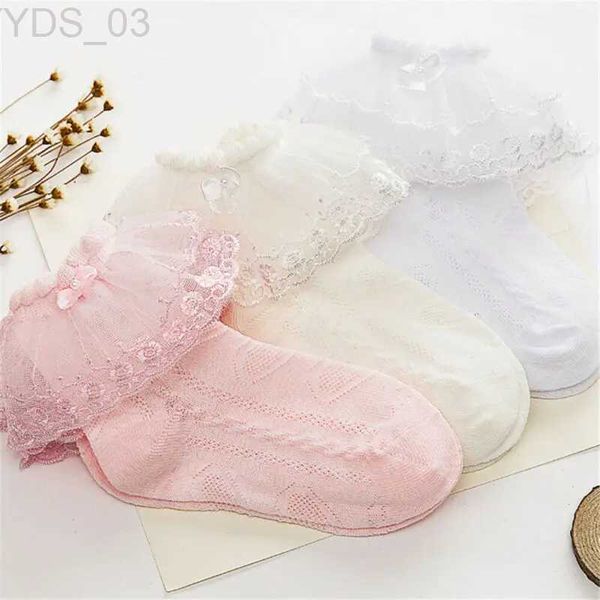 Chaussettes pour enfants Bébé Dentelle Tutu Chaussettes Doux Nouveau-Né Coton Bébé Filles Chaussettes Mignon Enfant Chaussettes Princesse Style Bébé Accessoires En Gros YQ240314