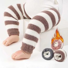 Chaussettes pour enfants bébé jambe chaude genou et bras chaussettes en peluche épaisse hiver bébé vison velours chaussettes 0-3 ans