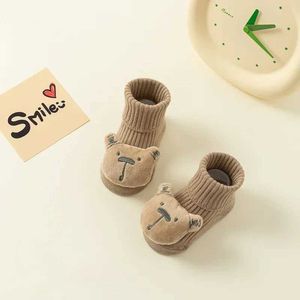 Kids Socks Baby Socks Winter en Autumn Anti Slip Floor Socks Pasgeboren Baby Cartoon 3d Doll Toddler Socks D240513