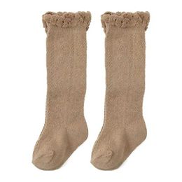 Kinder sokken baby zomer sokken peuter knie hoge sokken holle lange sokken 0-3y hoge elasticiteit baby been kachel2405