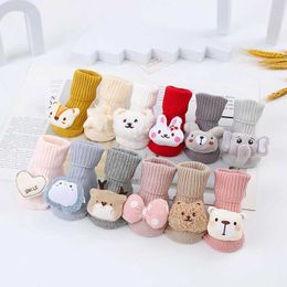 Chaussettes pour enfants Baywell Baby Socks Girls and Boys Cartoon Anti Slip Cotton Spring and Automne Indoor Childrens Socksl2405