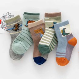 Chaussettes pour enfants chaussettes pour enfants printemps et automne garçons chaussettes de coton de coton garçons bébé coton pur chauque moyen de longueur 1-12 ans d240528