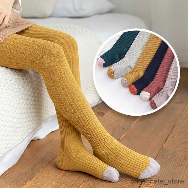 Chaussettes pour enfants filles mignon Animal bébé fille enfant en bas âge bas printemps automne tricoté enfants collants coton Double aiguille collants filles