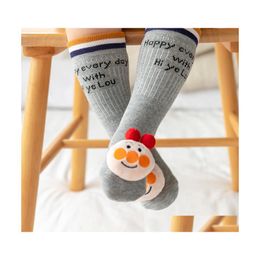 Kinder sokken baby katoen lange kousen baby pop hoge kinderen cartoon lente en herfst yqs 001 drop levering kraamkleding dhwpd dhwpd