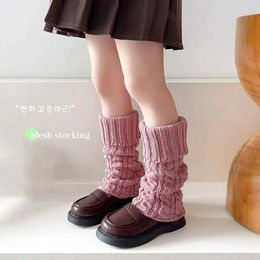 Chaussettes pour enfants de style japonais enfants jambes torsadées jambes chaudes mignonnes jk harajuku ballet gardles chaussettes pile chaussettes de couverture de pied de jambe de jambe girll2405