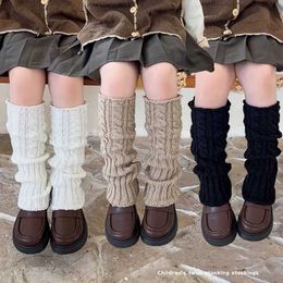 Chaussettes pour enfants JK Childret Chauffage de jambe torsadé kawaii balletcore japonais chaussettes de jambe de style couvercles de balle gardes de ballet babyl2405