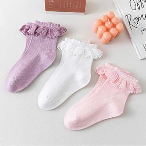 Chaussettes pour enfants filles mignonnes mignonnes blanches princee avec chaussettes en dentelle pour bébés pour bébé