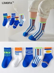 Chaussettes enfants LJMOFA 5 paires de chaussettes en coton pour enfants pour garçons Cool tendance chaussettes à rayures de mode né enfant en bas âge chaussettes chaudes bébé chaussettes de sport C161 231023