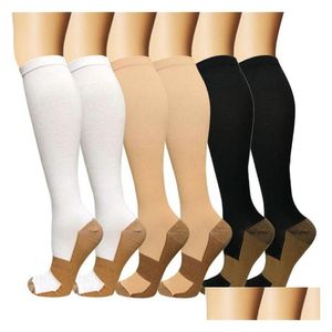 Chaussettes pour enfants Hommes Femmes Travail Longue Chaussette S-XXL Gros Tube De Fibre De Cuivre Compression Nylon Sports De Plein Air Drop Livraison Bébé Maternité Cl Otmv1