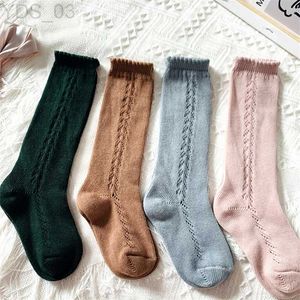 Chaussettes pour enfants Doux Mignon Enfants Chaussettes Hautes Bébé Garçons Filles Coton Maille Respirant Doux Chaussettes Nouveau-Né Infantile Longues Chaussettes Costume Pour 1-8 Ans YQ240314