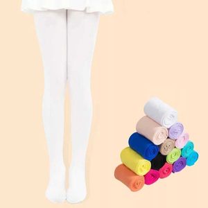 Kinder sokken lente/herfst snoep gekleurde kinderjaren panty's geschikt voor meisjes kinderen fluweel witte panty childrens ballets sokken d240513