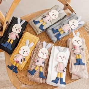 Kinder sokken lente herfst panty's voor 27 jaar meisjes katoen gebreide kinderen panty cartoon konijn strak 230203