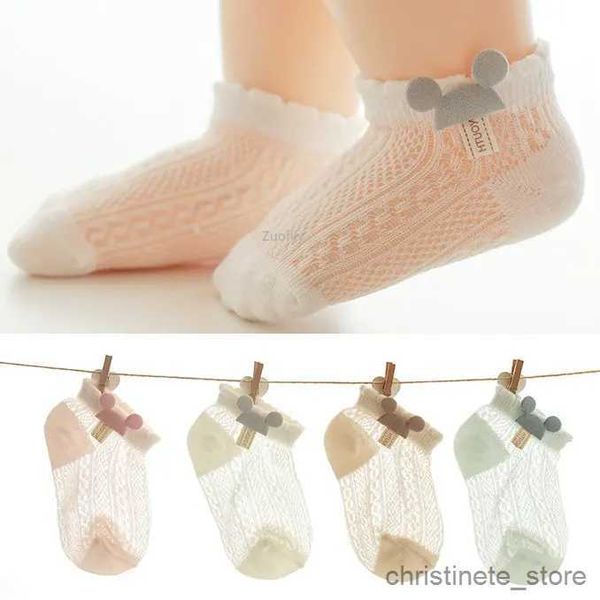 Chaussettes pour enfants été nouveau-né bébé chaussettes pour filles maille mince infantile garçons enfant en bas âge enfants chaussette courte 0-3 ans enfants doux mignon dessin animé bateau chaussettes