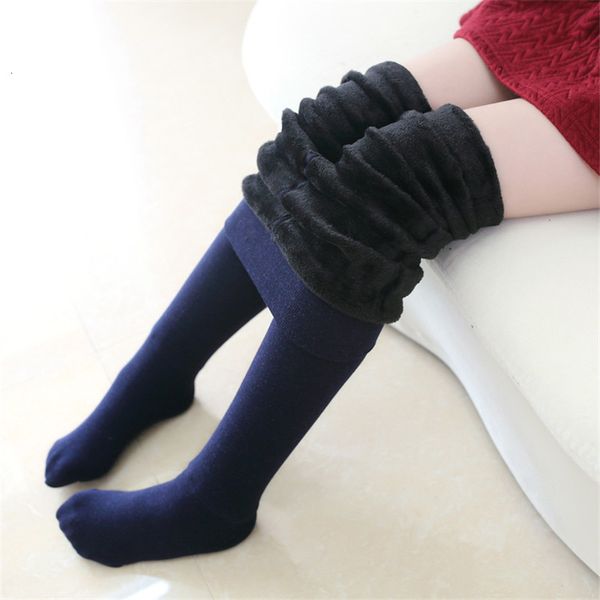 Enfants chaussettes hiver filles collants épaissir bébé fille collants mode coton mignon enfants bas fourrure taille élastique chaud 230802