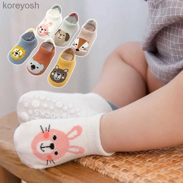 Chaussettes pour enfants hiver printemps anti-glissement bébé mignon caricature animale imprimement bambin