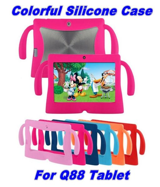 Housse de protection en Gel de caoutchouc de Silicone coloré souple pour enfants pour tablette Android Q88 A13 A23 A33 Q8 PC8788684