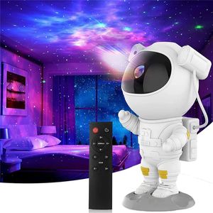 Proyector de estrellas para niños, luz nocturna con Control remoto, diseño ajustable 360, iluminación de galaxia, nebulosa y astronauta para niños