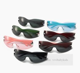 Lunettes de soleil étoiles pour enfants, couleur bonbon, pour garçons et filles, design pilote sans cadre, pare-soleil de plage pour enfants, Z7175