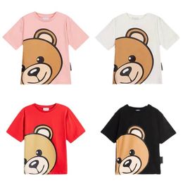 Kids Summer New Fashion Bear Gedrukte Designer T-shirts Lovely Baby Boys Girls Loose Half-Sleeve Casual Cotton Tops BH254