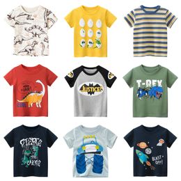 Kids Summer T -shirt Cartoon Dieren Shark Dinosaur Print Toddler Boys Cotton T -shirt T -shirts 220620