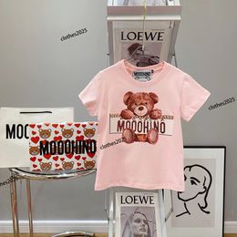 Niños Camisetas de verano Camisetas de diseñador Niños Niñas Mujeres para hombre Moda Oso Letras Mosaico Impreso Tops Niños Casual Camisetas de moda Más colores Lujo 2024 Alta calidad