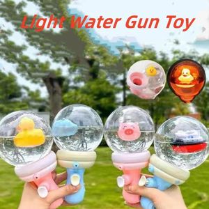 Kids Summer Water Guns Toy With Light Game Hippo Pig Bath Toys For Boys Girls Outdoor Beach Pool Toys Cadeau 240422
