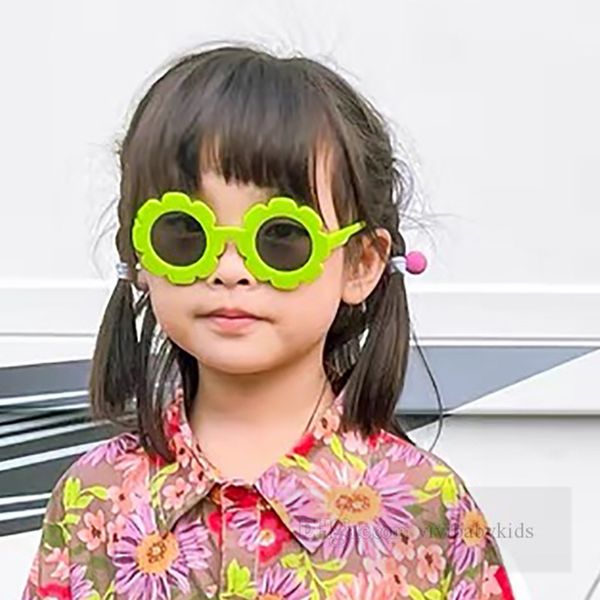 Enfants lunettes de soleil été filles coloré fleur cadre lunettes de soleil lunettes enfants Uv protection plage lunettes Z6676