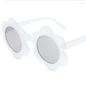 Kids' Sunblock 2023 Zon Bloem Ronde Leuke Kids Vintage Zonnebril Mode Kinderen Bril Voor Jongen Meisjes Baby Eyewear UV400