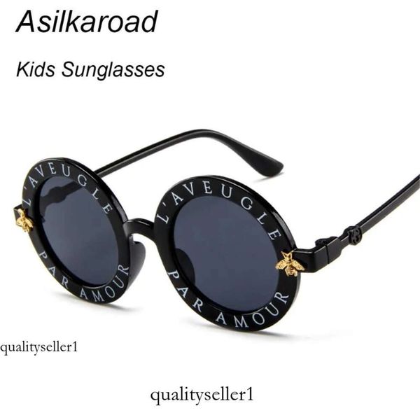Gafas de sol para niños Gases de niños Gafas de sol de moda Small Round Kids Bee Bee Bee Biños Niños Bebé Outdos Goggle Shades Eyewear