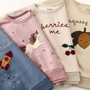 Sweatshirts pour enfants pour les filles de garçons mignons à manches longues sweats à manches longues en coton pour enfants Top 231227