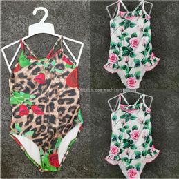 Kids Swim Designer One-Pieces Bikini Suits Baby Girl Summer Beach Swimsuit Children Swimwear Clothing