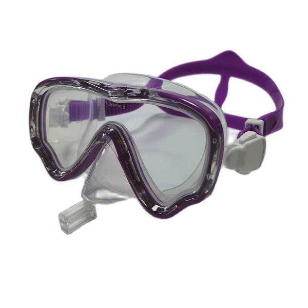 Lunettes de natation pour enfants masque de plongée avec tuba avec couvre-nez lunettes de natation pour garçons filles jeunes 5-16