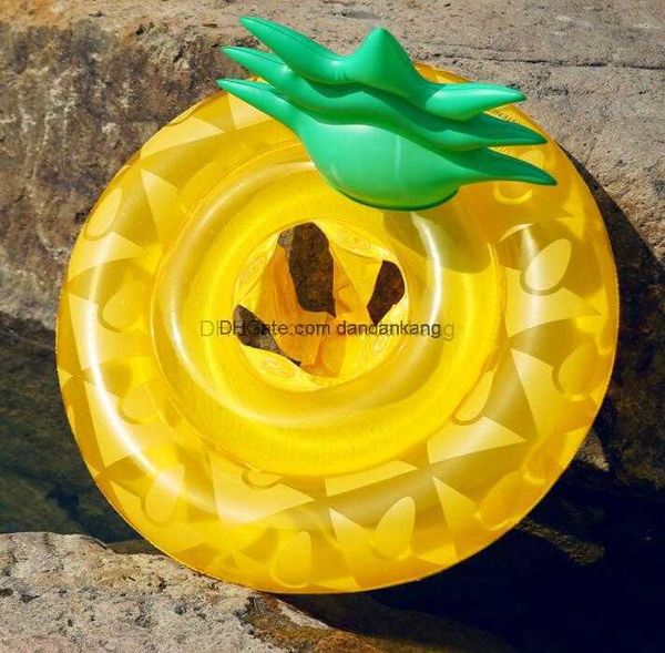 Anillo de natación para niños, colchón inflable de piña, lindo bebé ananas, deportes acuáticos, tumbona flotante, sofá, silla, flotadores de piscina, juguete