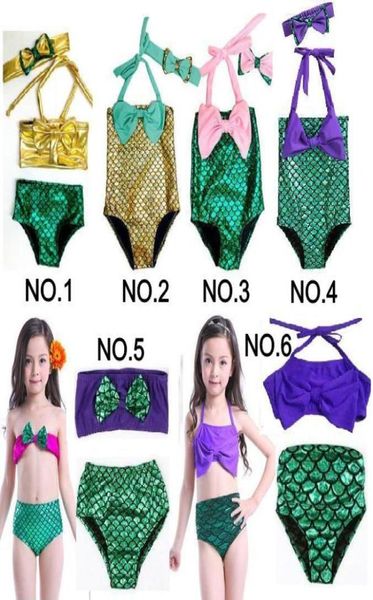 Enfants natation Bikinis ensemble deux pièces bébé filles maillot de bain bébé filles sirène maillots de bain maillot de bain 6750625