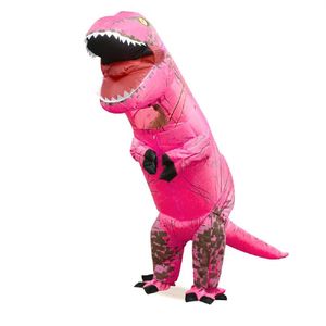 Kids T-Rex Dinosaurus Opblaasbare Kostuum Opblazen Outfit Fancy Dress Dinosaurus Mascotte Kostuums Jumpsuit Kerst Costume241J