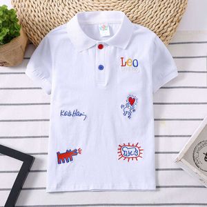 Kids T-shirt Katoen Kort Mouw Boys Polo Baby Boy Shirts Tops Ademend 2-8 jaar peuterkleding L2405