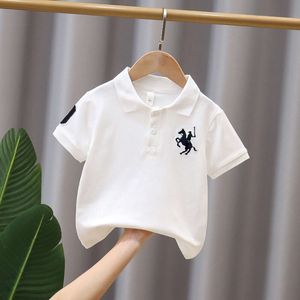 Kids T-shirt voor jongens korte mouw polo shirts boy girls sport tee baby tops Korea mode kinderen schoolkleding 2-14y l2405