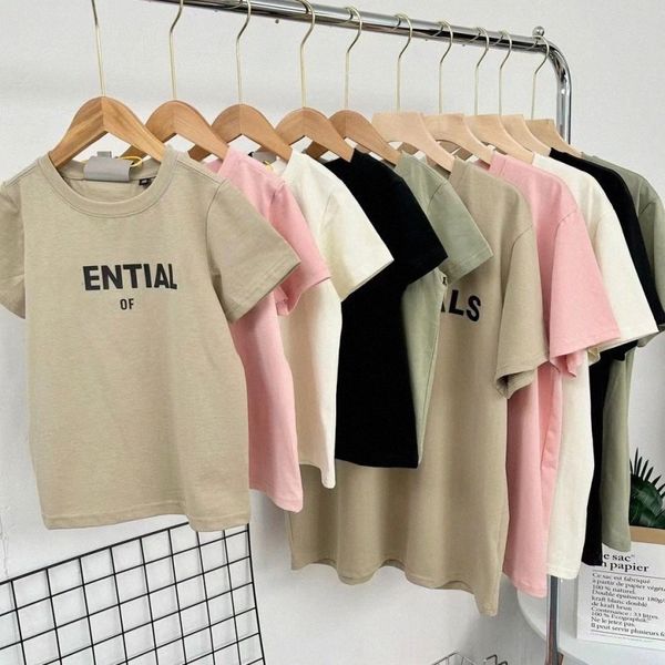 Camisetas para niños esenciales Niños Ropa para niños Mangas cortas Camisetas Niñas Jóvenes Camisetas casuales Carta para niños pequeños Ropa impresa Hombres Mujeres Familia Mat X9jS #