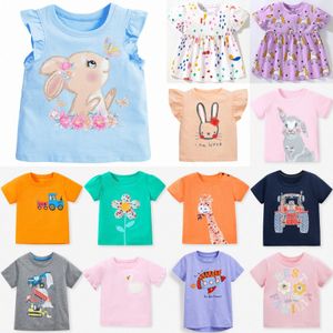 Kinder T-shirts Meisjes Jongens Korte mouwen t-shirts Casual Kinderen Cartoon Dieren Bloemen Gedrukt Tees Baby shirts Zuigelingen Peuter Zomer Tops T6sY#