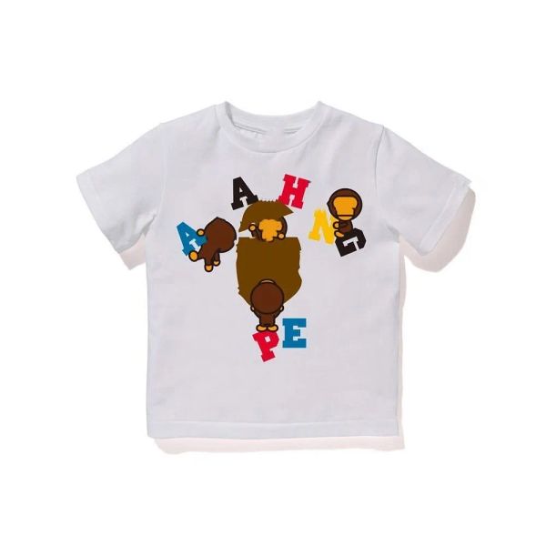Enfants T-shirts Tout-petits Designer Garçons Vêtements Filles Jeunes Rue Casual Tops Summner T-shirts à manches courtes enfants Hip Hop T-shirt imprimé CSG24030110-8