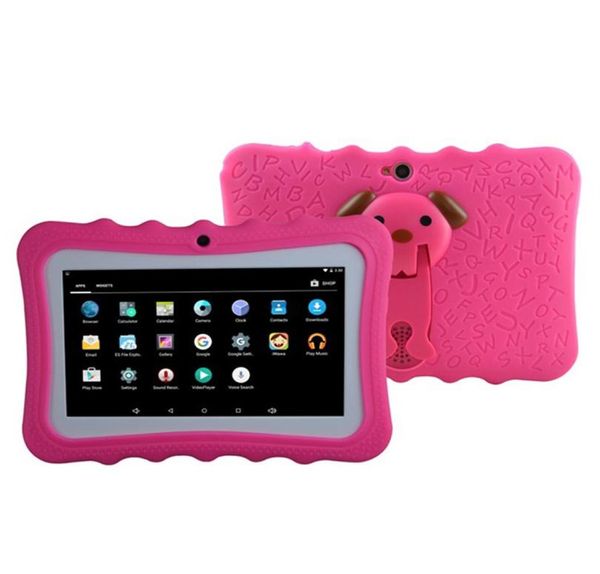 Tablet PC para niños 7quot Quad Core Android 44 regalo de Navidad A33 reproductor de Google Wifi cubierta protectora de altavoz grande 8Ga496299995