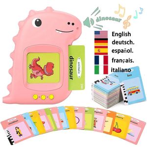 Cartes Flash parlantes pour enfants avec 224 mots à vue Machine d'apprentissage jouets Montessori discours anglais allemand espagnol français italien 240131