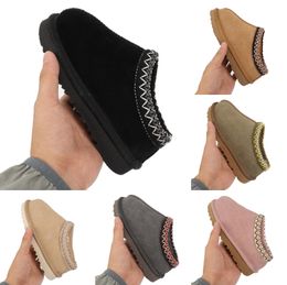 Zapatillas Tazzs Tasman para niños, minibotas de plataforma Uitra clásicas de diseñador, zapatillas de cuero étnicas Vintage tejidas a la moda para mujer, Size21-35