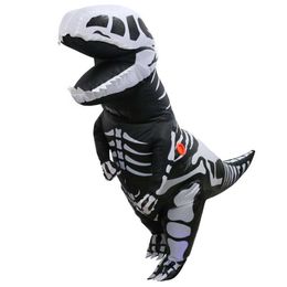 Kinderen Teans Giant Skeleton Opblaasbare Dinosaur Costume T-Rex Blow Up Fancy Dress Q0910