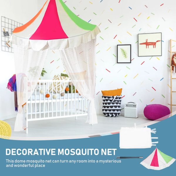 Cama para niños Cuna para niños Cuna de cuna Mosquito Mosquito Neta Poliéster (poliéster) Domo medio de media red